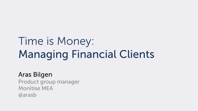 Ux Scotland - Managing Financial Clients
