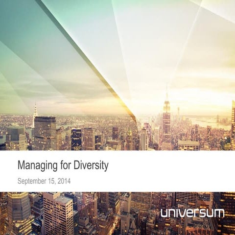 Managing for Diversity - Three Key Takeaways