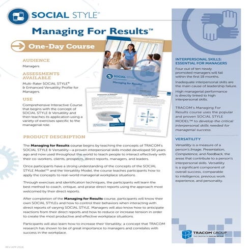 Improving personal effectiveness with versatility concepts guide and ...