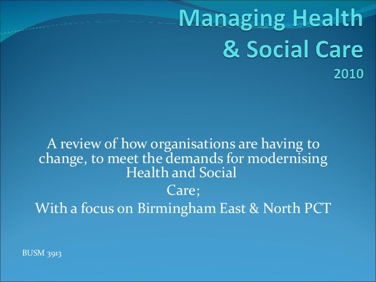Health and social care essays