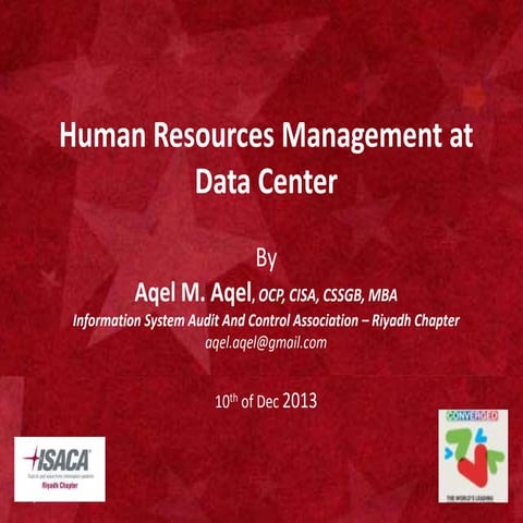 Managing human resources at data centers 1.0