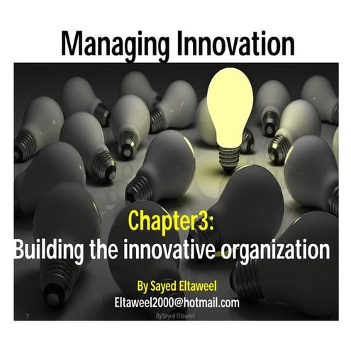 Managing innovation Ch3