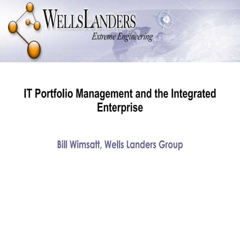 Managing Your IT Portfolio