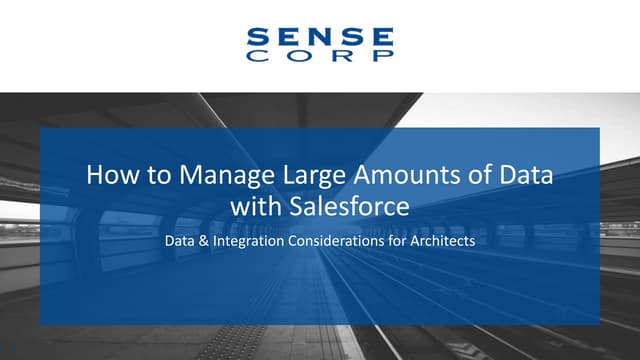 Managing Large Amounts of Data with Salesforce