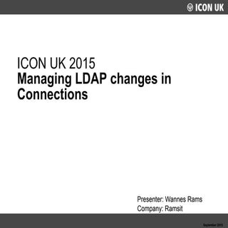 Managing ldap changes in connections