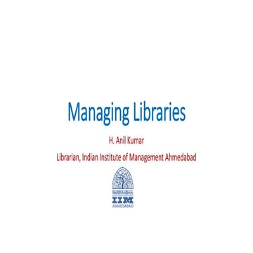 Managing libraries