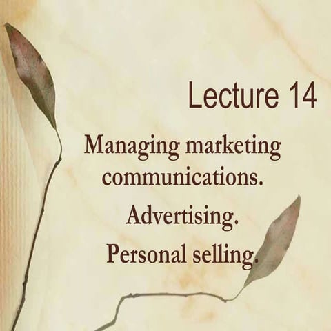 Managing marketing communications