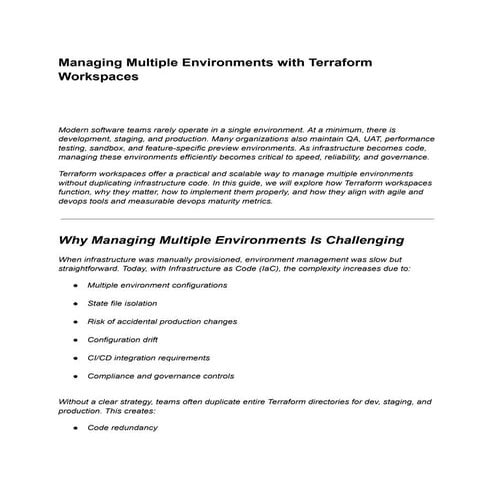 Managing multiple environments with Terraform workspaces.pdf