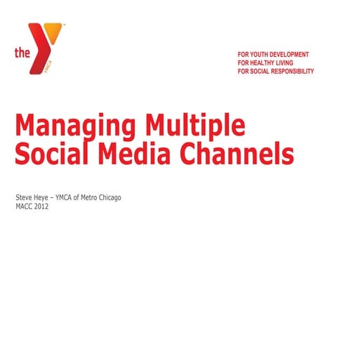 Managing multiple social media channels