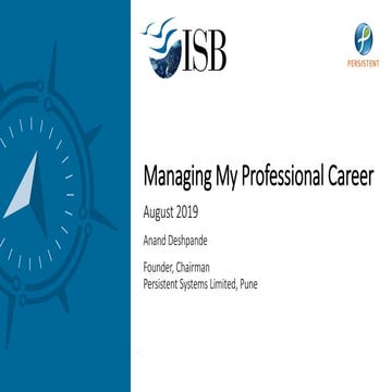 Managing my career (isb  august 2019)