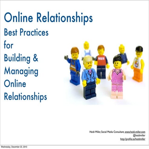 Managing Online Relationships