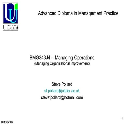 Managing Operations Generic
