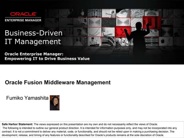 Managing Oracle Fusion Middleware