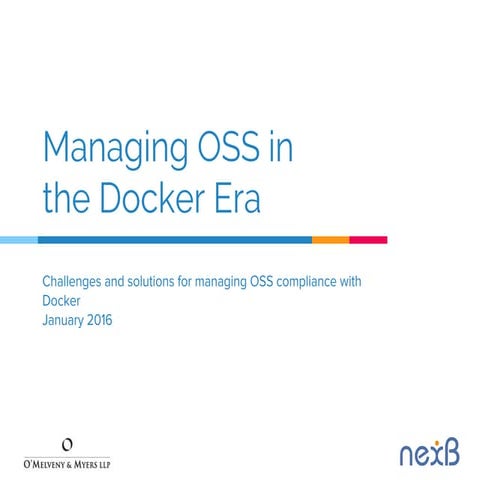 Managing Open Source software in the Docker era 