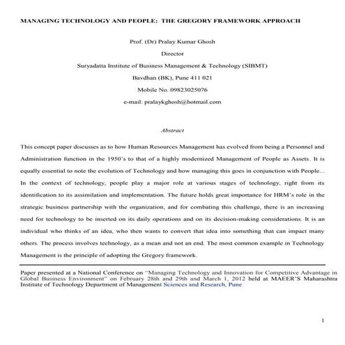 Managingpeopleandtechnologythegregoryframeworkapproach drpralaykumarghosh-121...