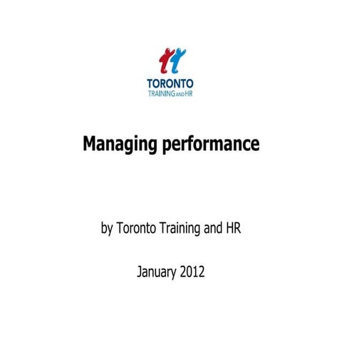 Managing performance January 2012