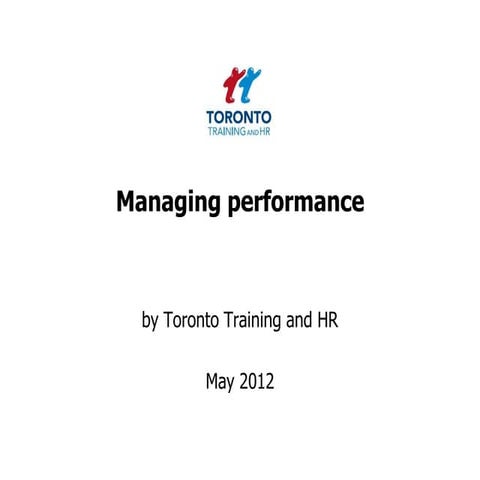 Managing performance May 2012