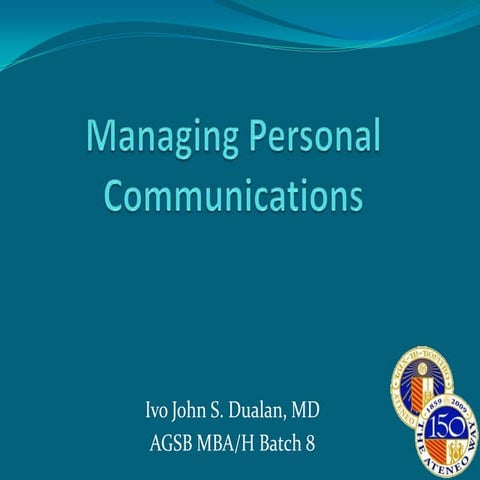 Managing personal communications