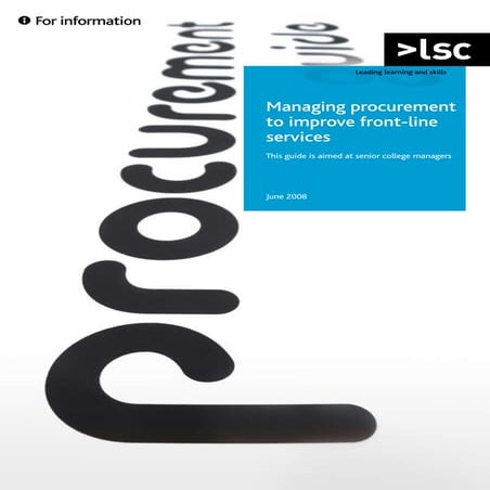 Managing procurement to improve front line services
