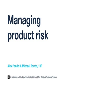Managing product risk