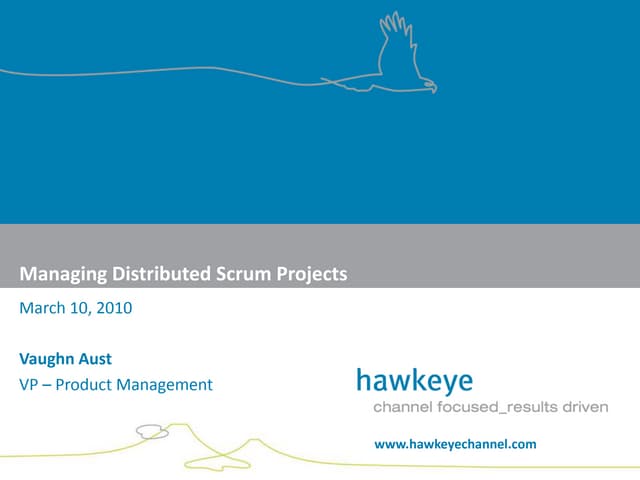 Managing projects using distributed teams with agile scrum