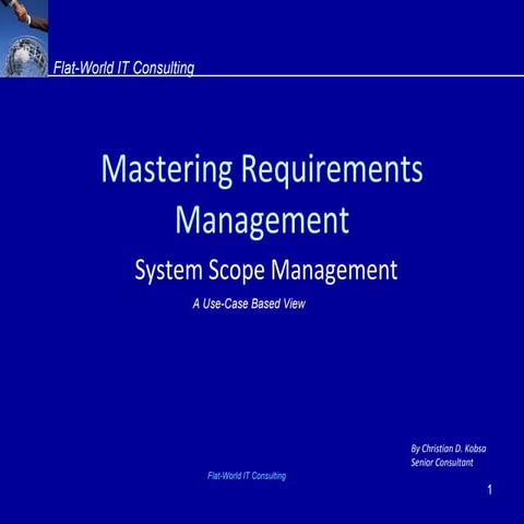 Requirements Management - Managing Scope