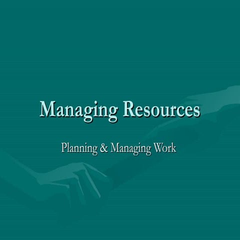 Managing resources