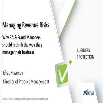 Why should RA & Fraud Managers rethink the way they manage their business?