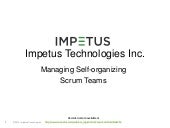 Managing Self-organizing SCRUM Team...