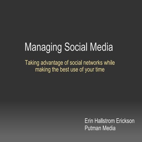 Managing Social Media