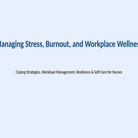 Stress and burnout syndrome among health team members | PDF
