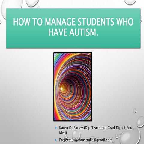 Managing Students with Autism - Strategies