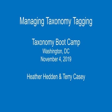 Managing Taxonomy Tagging