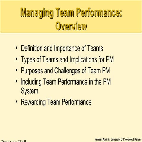 Managing Team Performance {Lecture Notes} | PPT | Business | Business ...