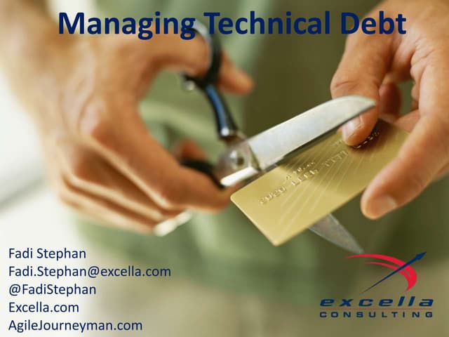 Managing technical debt