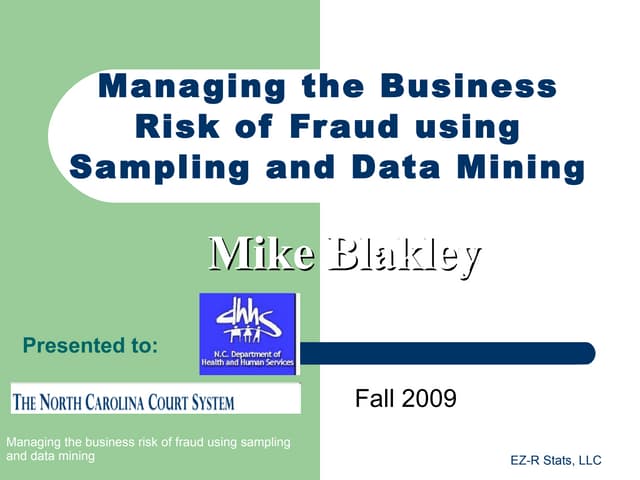 Managing The Business Risk Of Fraud