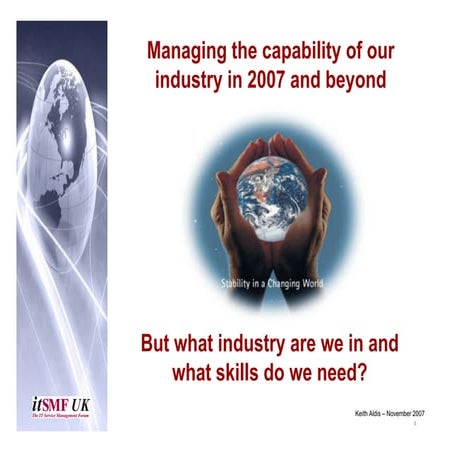 Managing The Capability Of Our Industry
