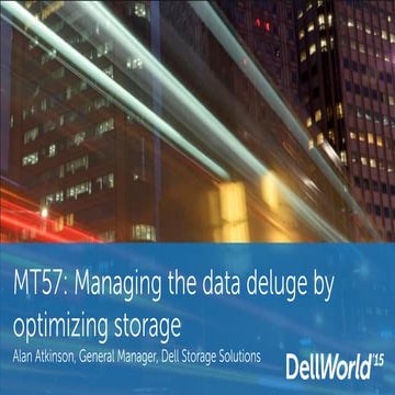 Managing The Data Deluge By Optimizing Storage