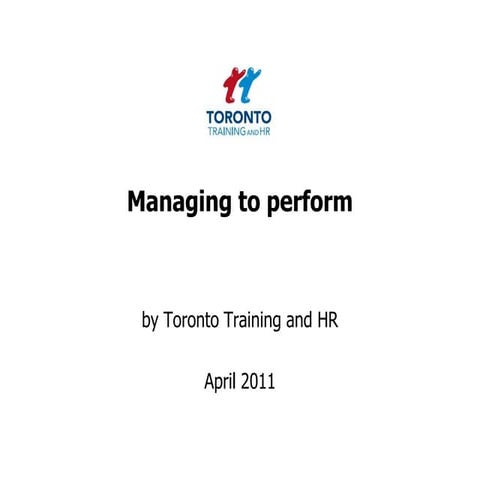 Managing to perform April 2011