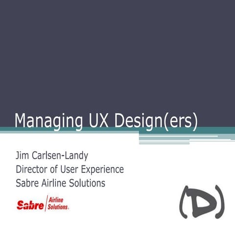 Managing UX Design(ers)