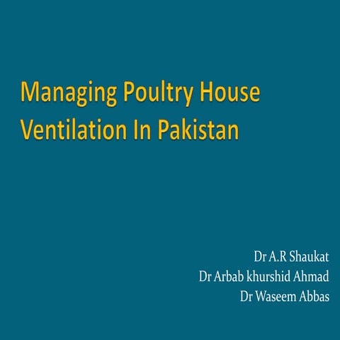 Managing Ventilation In Modern Poultry House