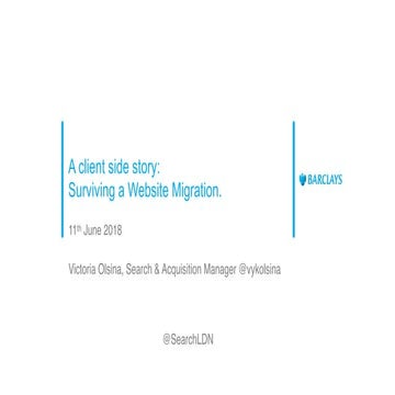Managing website migration for @SearchLND