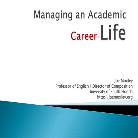 Managing an Academic Career 