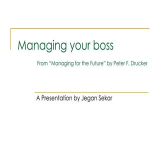 Managing your boss