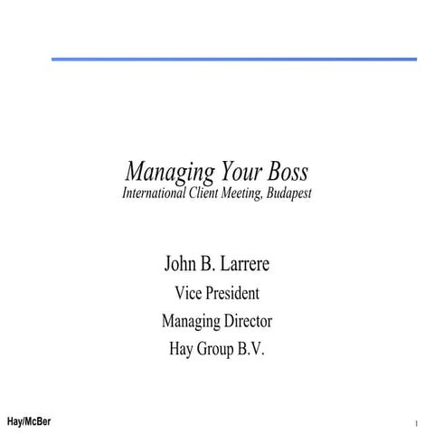 Managing Your Boss