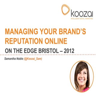 Managing Your Brand's Reputation On...