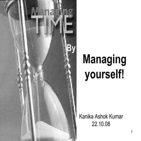 Managing Yourself!!