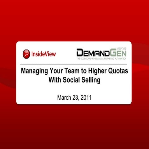 Managing your team to higher quotas with social selling