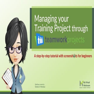 Managing your Training Project through Teamwork Projects  