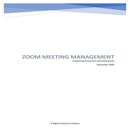 Managing zoom interactive online sessions